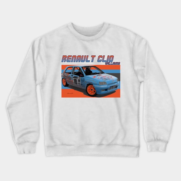 Renault Clio Williams Crewneck Sweatshirt by PjesusArt